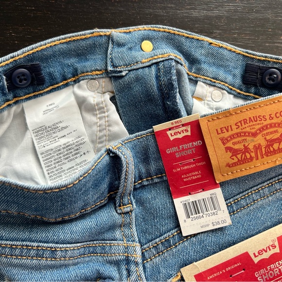 Girls Levi's® Americana Girlfriend Denim Shorts 8 - Picture 5 of 5